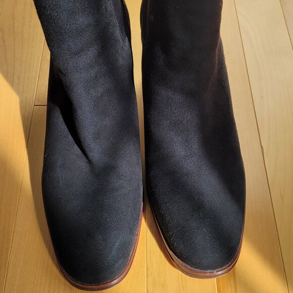 Vince Camuto Signature Black Suede Booties - Picture 8 of 13